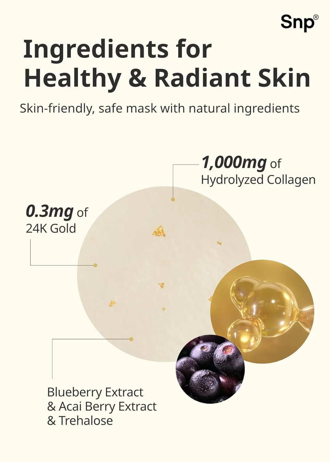 SNP Gold Collagen Moisture Ampoule Mask - Image 4