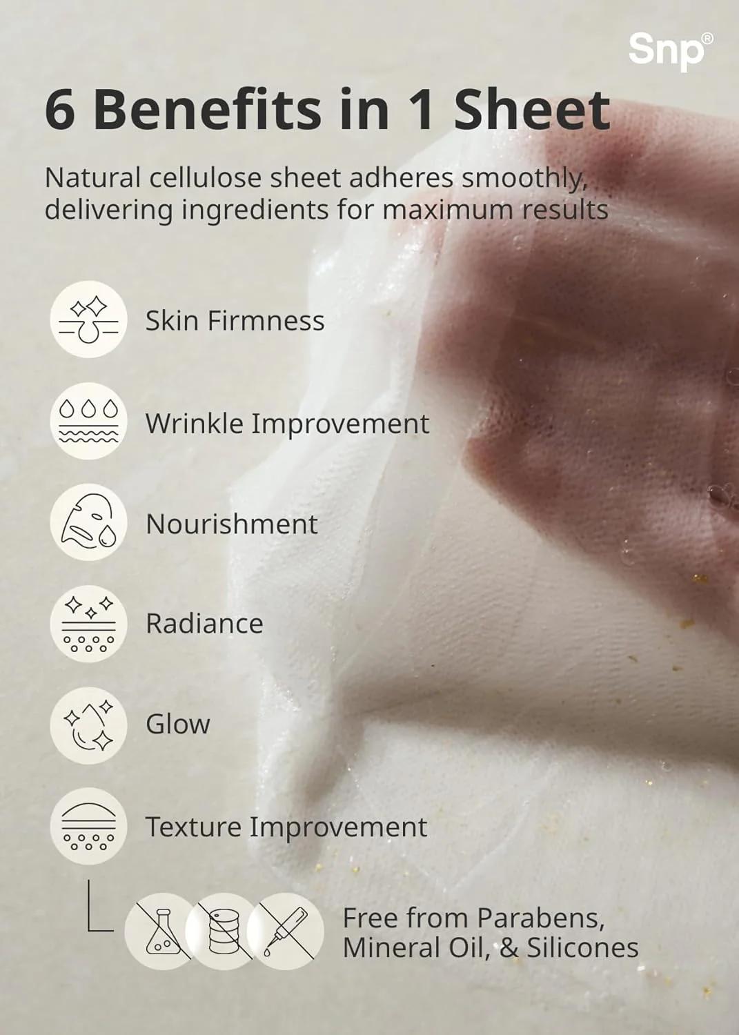SNP Gold Collagen Moisture Ampoule Mask - Image 5
