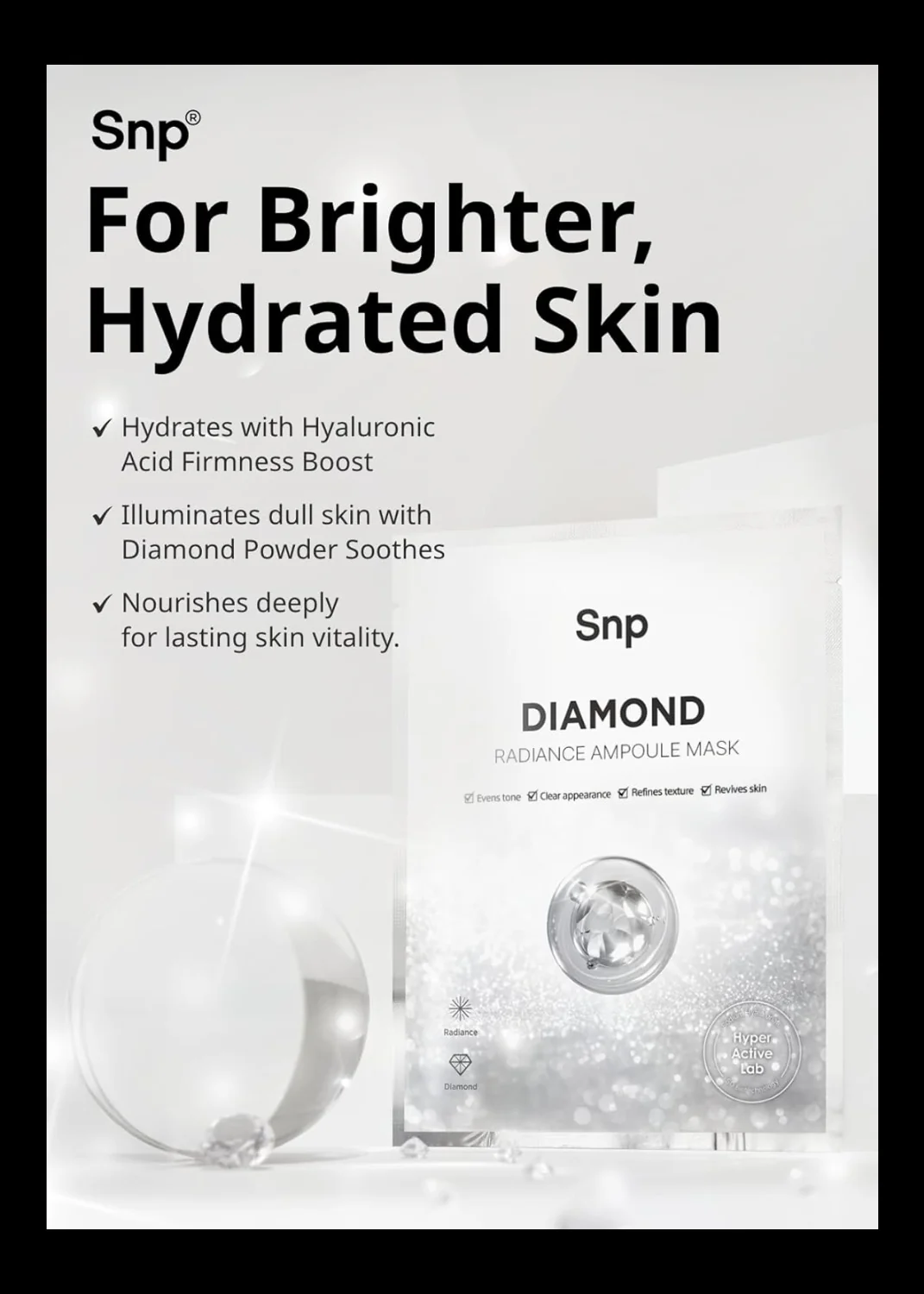 SNP Diamond Shining Moisture Ampoule Mask - Image 5